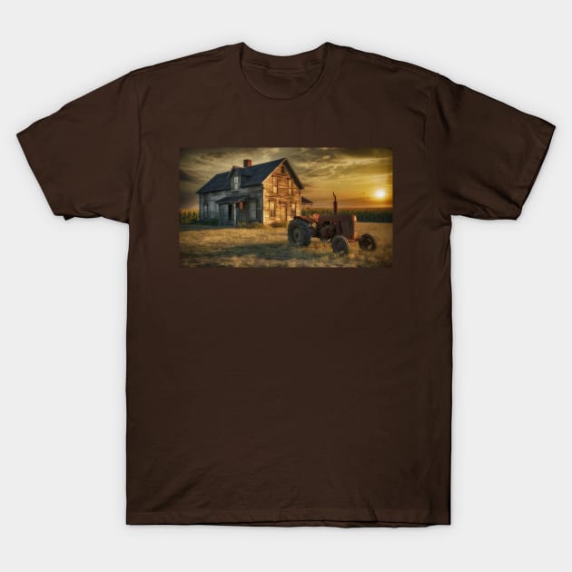 Sunset On The Farm T-Shirt by JimDeFazioPhotography